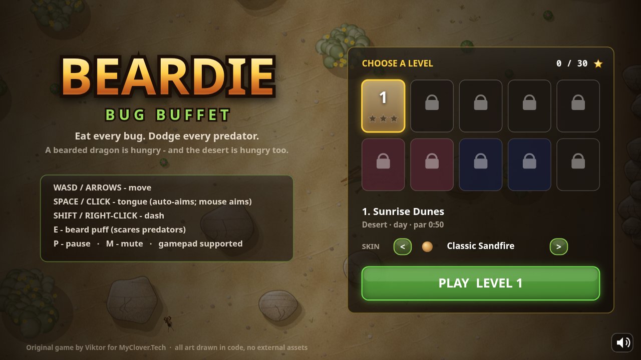 BEARDIE: Bug Buffet title screen